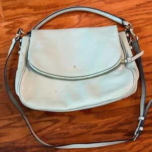 kate spade sea foam green Leather Shoulder Bag with Top Handle